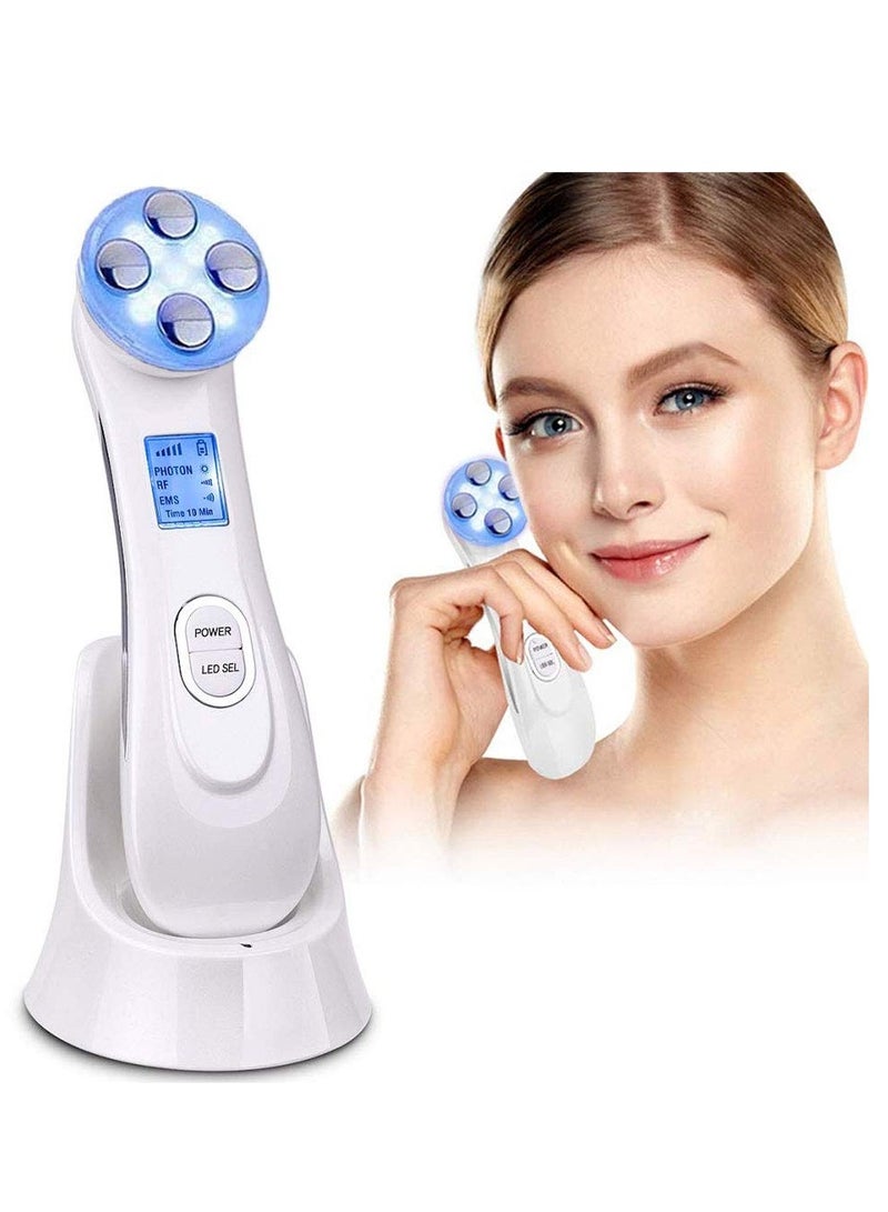 جهاز رفع الوجه جهاز تدليك الوجه أدوات العناية بالبشرة 7 في 1 منظف الوجه جهاز رفع تدليك الوجه تجاعيد جهاز شد الوجه لشد البشرة جهاز الوجه عالي التردد - Image 1