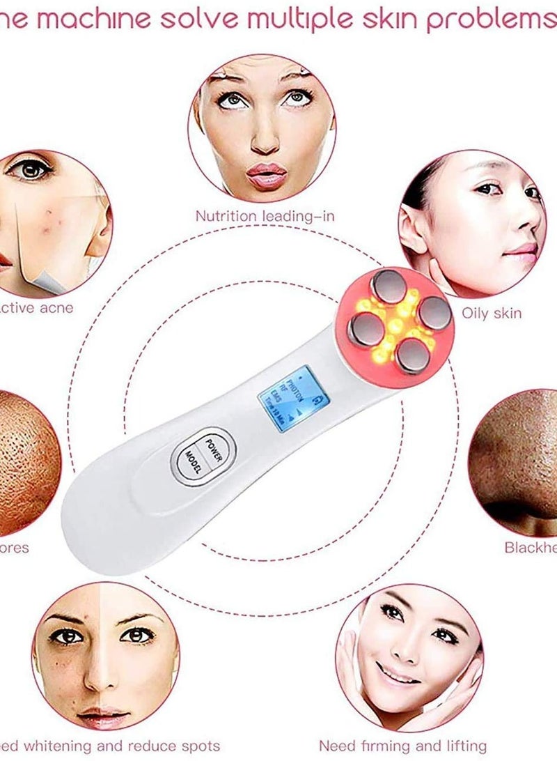جهاز رفع الوجه جهاز تدليك الوجه أدوات العناية بالبشرة 7 في 1 منظف الوجه جهاز رفع تدليك الوجه تجاعيد جهاز شد الوجه لشد البشرة جهاز الوجه عالي التردد - Image 3