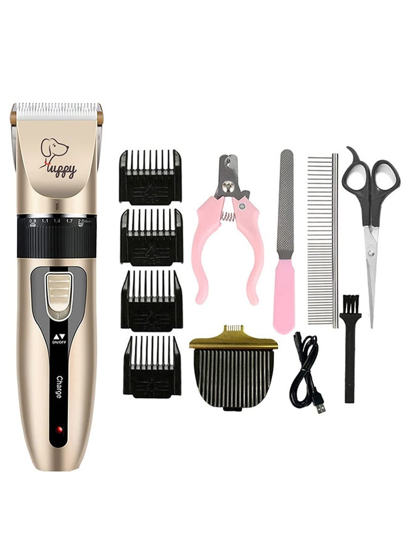 Pet Grooming Hair Clipper Hair Cutter Low Noise Dog Cat Rabbit Hair Trimmer Cutter Baby Hair Clipper USB Rechargeable Shavers Electric Pet Professional Grooming Machine Tool - Image 1