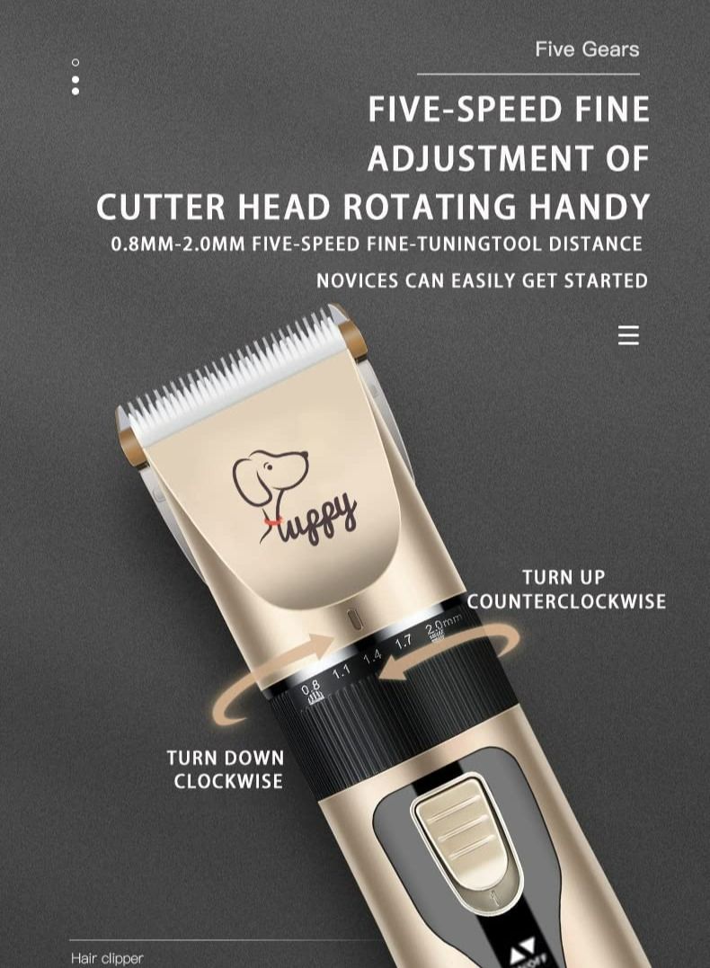 Pet Grooming Hair Clipper Hair Cutter Low Noise Dog Cat Rabbit Hair Trimmer Cutter Baby Hair Clipper USB Rechargeable Shavers Electric Pet Professional Grooming Machine Tool - Image 3