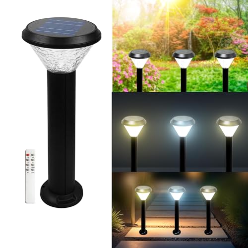 Homehop Aluminium Solar Light Outdoor Garden Waterproof Wireless Decorative Lamp for Home, Pathway, Courtyard, Landscape and Patio Automatic with 3 Color Modes - Image 1