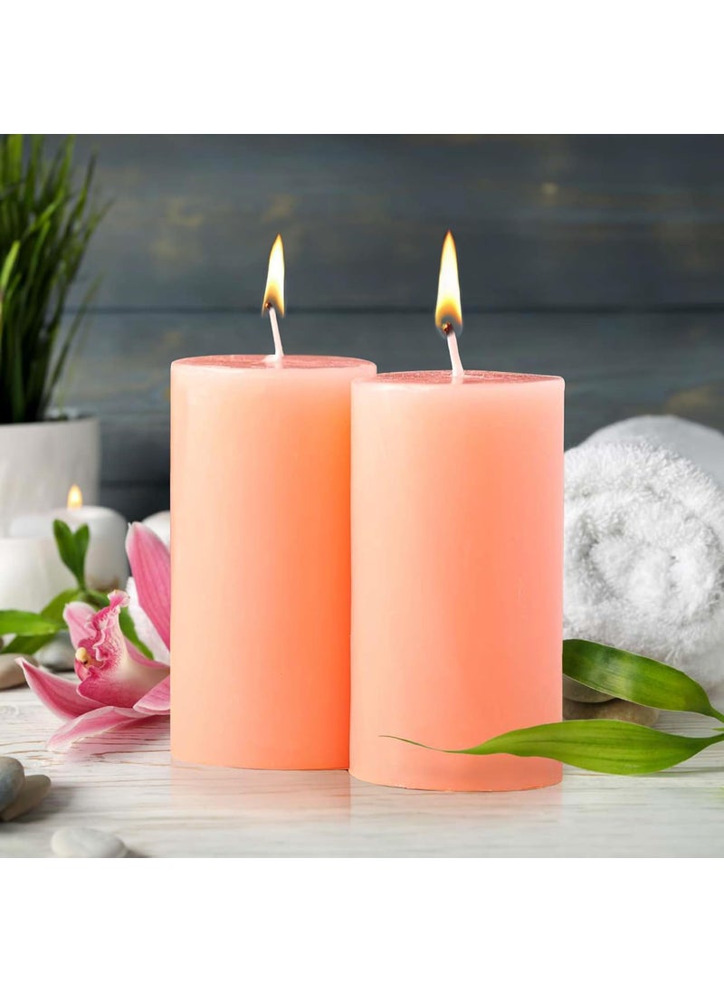 IRIS - IRIS Wax Homefragrances Pack Of 2 Peach Pomogranate Fragrance Pillar Candles- 160G Each- 2"X 4" (Peach Pomogranate) - Image 1