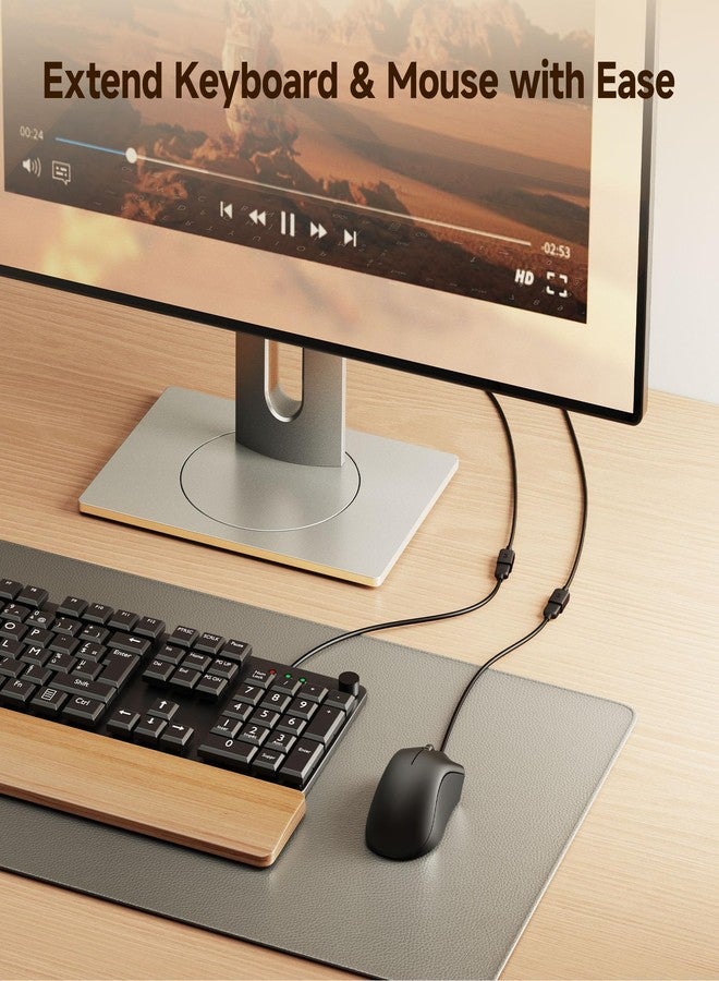 Cable Matters 3-Pack Short USB Extension Cable - 3ft, Male to Female USB Extender Cable, USB2.0 Extension Cord, 480Mbps, Black - Image 3