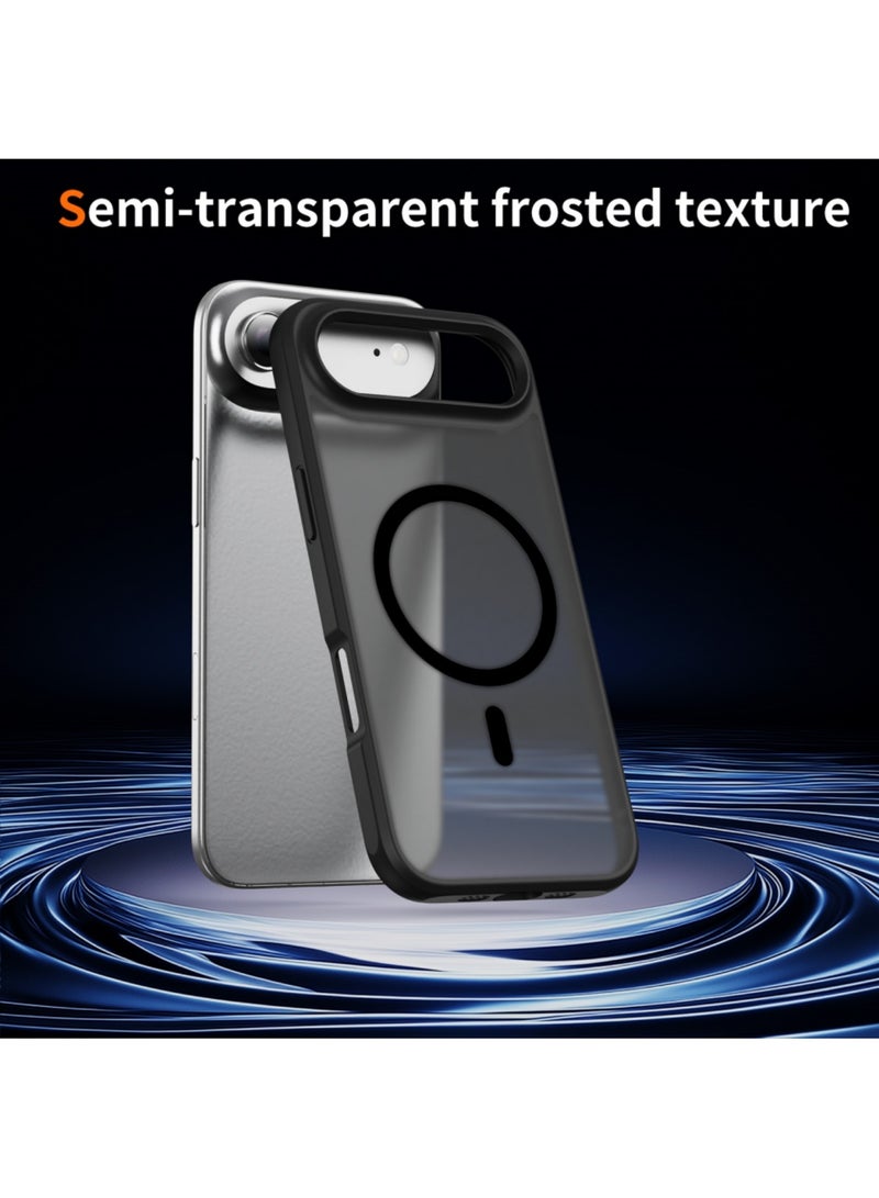 DUSALA Magnetic Case for iPhone Air Compatible with MagSafe, [Mil-Grade Drop] Shockproof Slim Frosted Phone Cover (Black) - Image 5