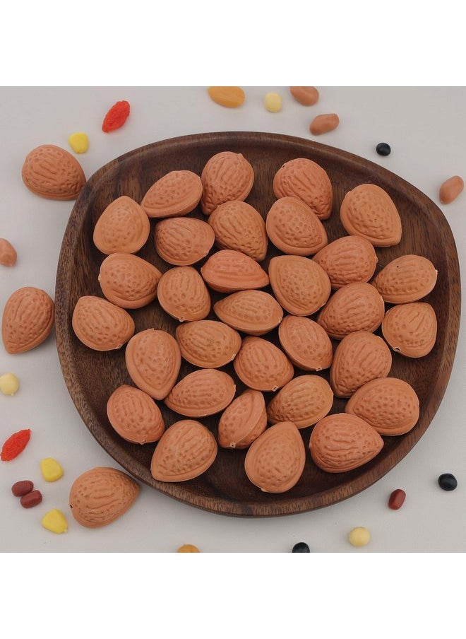 Gresorth Gresorth Nut Decoration Artificial Fake Almond Food Model Lifelike Realistic Imitation Snack Display Wedding Christmas Thanksgiving 40pcs  - Image 3