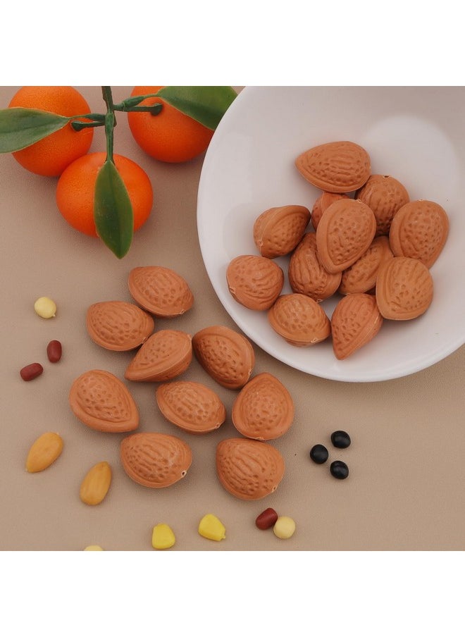 Gresorth Gresorth Nut Decoration Artificial Fake Almond Food Model Lifelike Realistic Imitation Snack Display Wedding Christmas Thanksgiving 40pcs  - Image 2