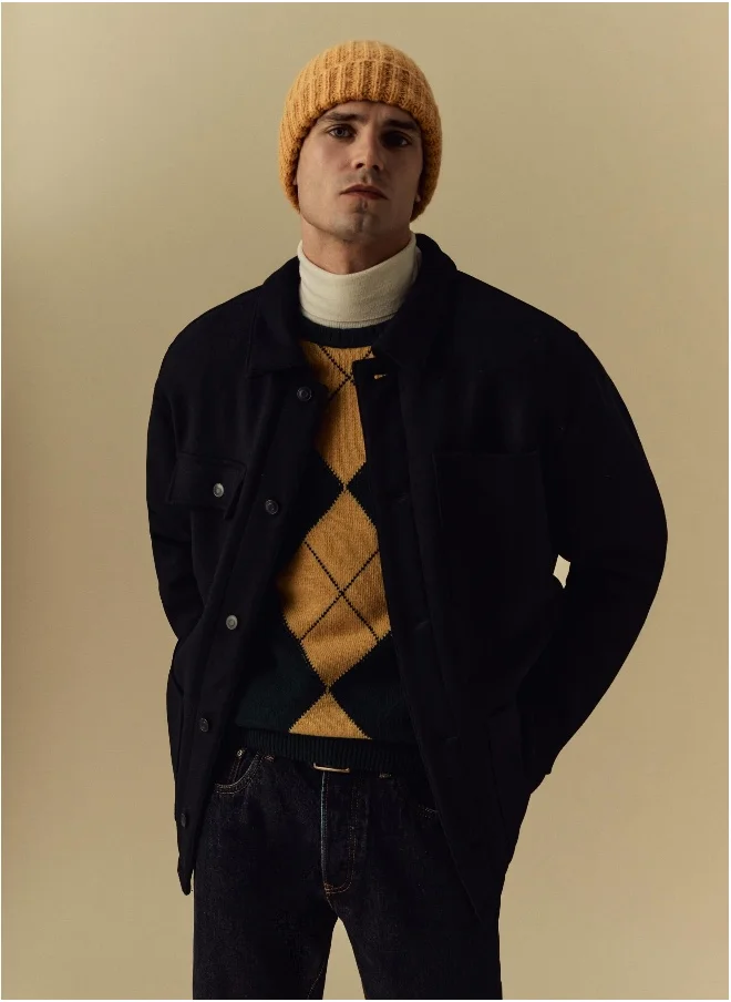 او في اس Ovs Men'S Long Jackets