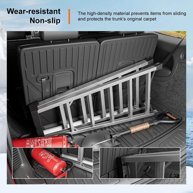 powoq Cargo Mat Compatible with 2016-2026 Dodge Durango 6&7 Seats Trunk Mat 3rd Backrest Mat Replacement for 2016-2026 Dodge Durango Accessories(Trunk Mat+3rd Row Backrest Mat) - Image 4