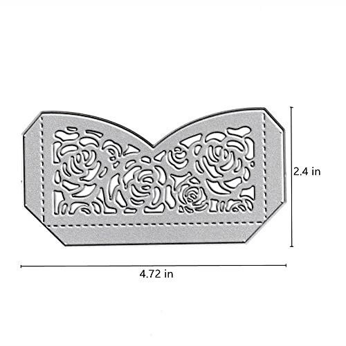 AHTOLS Wedding Invitation Card Base Cutting Dies, Flower Wedding Invitation Base Die Cuts Metal Embossing Stencils Template Mould for Card Scrapbooking and DIY Craft Album Paper Card Decor - Image 2