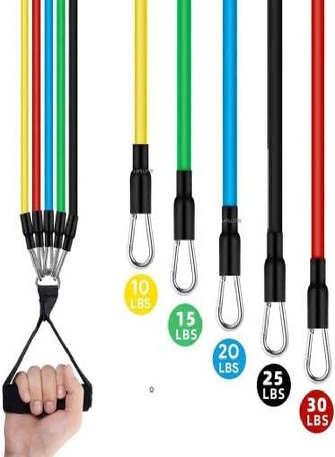 Shopeleven Resistance Band for Workout Fitness Training Loop Bands for Men and Women Resistance Band Set & Exercise Band Home and Gym Exercise Pull Up Band & Toning Band (Pack of 11, Multi Colored) - Image 2