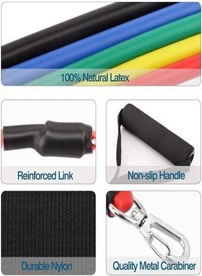 Shopeleven Resistance Band for Workout Fitness Training Loop Bands for Men and Women Resistance Band Set & Exercise Band Home and Gym Exercise Pull Up Band & Toning Band (Pack of 11, Multi Colored) - Image 4