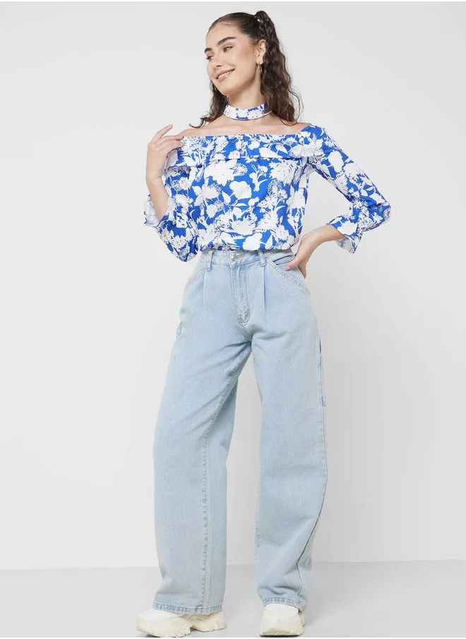 Ginger Urban Minx Cold Shoulder Top