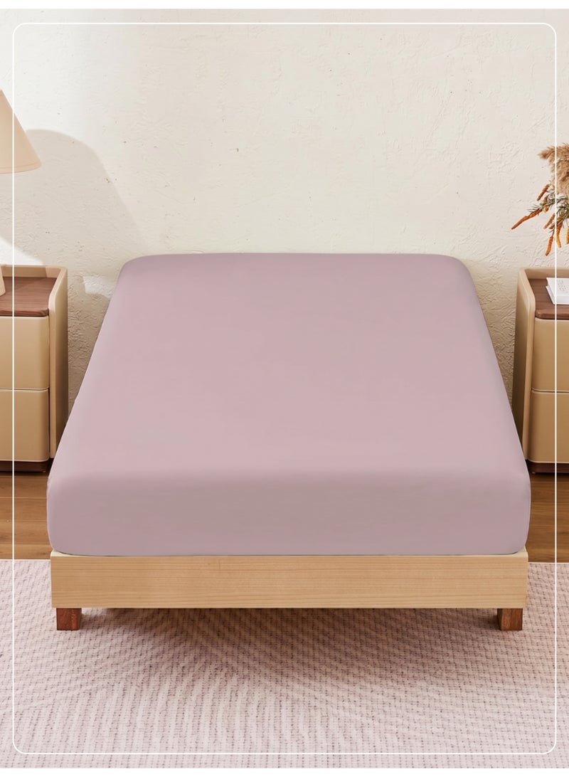 Donetella 1 Pcs Twin Fitted Sheet 120x200 cm | OEKO-TEX Certified Brushed Microfiber Deep Pocket Sheet with All Around Elastic | Ultra Soft, Wrinkle Resistant, Easy Care, Safe for Sensitive Skin - Image 1