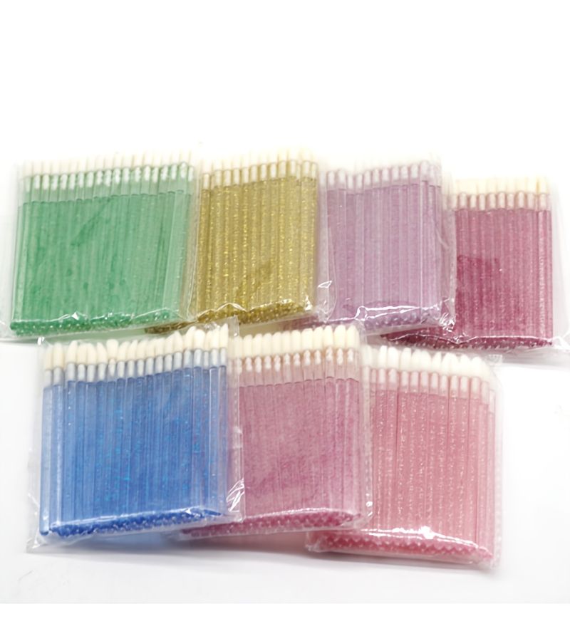 50 Green Crystal Rod Solid Lip Brush Swab Stick Lip Glaze Smudge Makeup Tool Convenient Lipstick Stick - Image 1