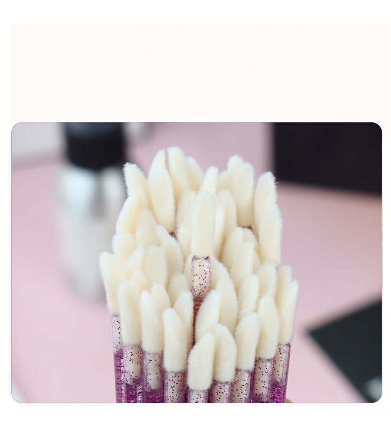 50 Green Crystal Rod Solid Lip Brush Swab Stick Lip Glaze Smudge Makeup Tool Convenient Lipstick Stick - Image 3