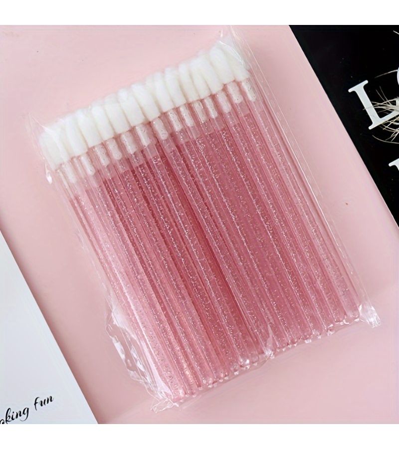 50 Green Crystal Rod Solid Lip Brush Swab Stick Lip Glaze Smudge Makeup Tool Convenient Lipstick Stick - Image 5