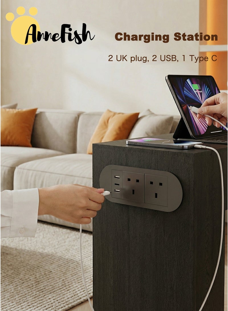 آن فش طاولة كونسول بأبعاد 140 × 30 × 90 سم مزودة بمخرج طاقة، بتصميم ريفي، مناسبة للمداخل وغرف المعيشة. - Image 2