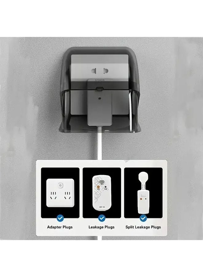 Transparent White Waterproof Socket Cover Outdoor Bathroom Kitchen Rainproof - Image 5