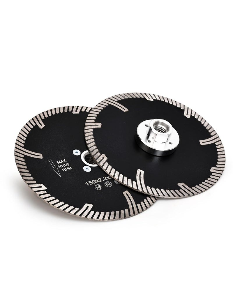 Casaverde 6" Granite Blade，Turbo Diamond Blade with Removable 5/8-11 Thread Cuts for Granite,Marble,Engineered Stone and Ceramic Tiles - Image 1