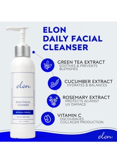 Elon Daily Facial Cleanser - Hydrating Skin Cleanser w/Botanical Extracts - Daily Face Wash- Suitable For All Skin Types (6 fl. oz.) - pzsku/Z4DAA51F4556680B27EAFZ/45/_/1740395682/3698a6b0-3eb7-4887-aa9e-ec6cccf47a21