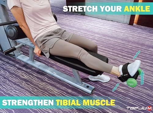 TOPJUM Dumbbell Foot Attachment, Tibialis Trainer, Adjustable Ankle Weights, Ankle Straps for Weight Lifting, Leg Workouts at Home for Hip Flexors, Shin Splint, Hamstring Curls, Leg extensions, Home - Image 3