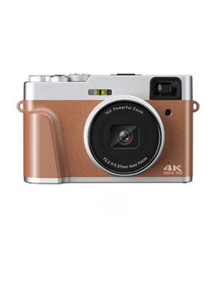ASIV 4K Digital Camera, 48MP Auto Focus Photography Camera, Anti Shake Action Camera With Digital Zoom, Lightweight And Portable Sports Camera For Photography, (1c, Brown)  - Image 1