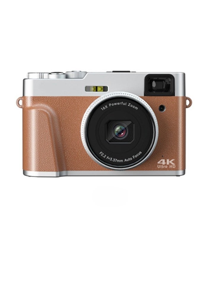 ASIV - 4K Digital Camera, 48MP Auto Focus Photography Camera, Anti Shake Action Camera With Digital Zoom, Lightweight And Portable Sports Camera For Photography, (1c, Brown) - Image 1