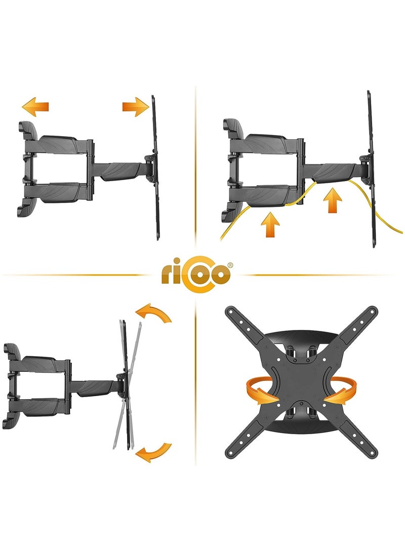 LED/ Curved TV Wall Mount, Universal, Full Motion TV Wall Mount for 23-55 Inches LED LCD Flat Curved Screen TV. - Image 3