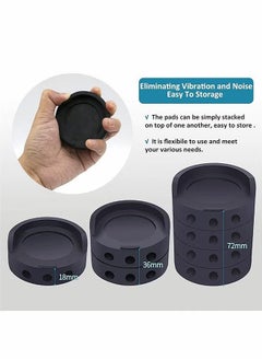 Depend 4 PCS Anti Vibration Pads For Washing Machine, Universal Shock Absorbing Washer Pads For Washer Tumble Dryer, Non Slip Rubber Feet Pads Vibration Damper For Washer, Fridges, Sofa, Subwoofers  - Image 5