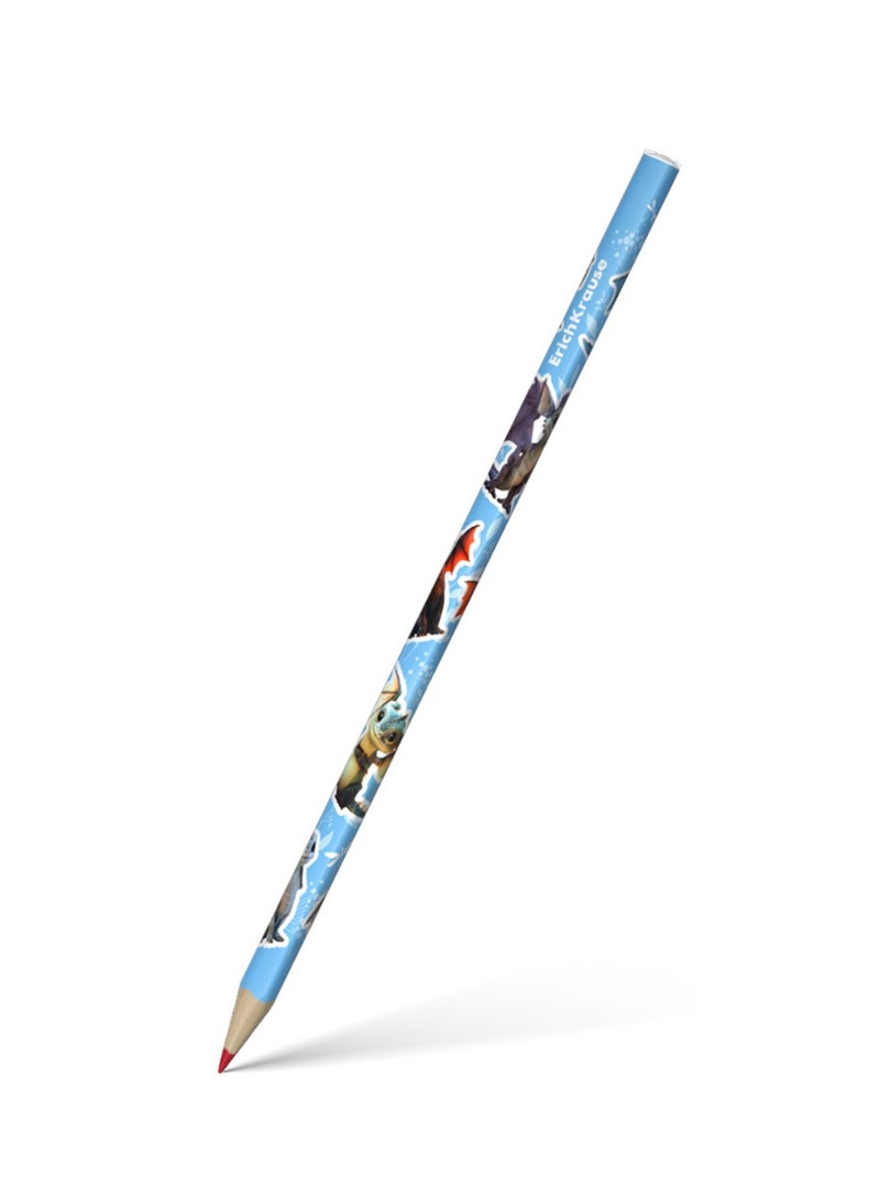 ErichKrause 12-Piece Magical Pet Themed Triangular Colour Pencils Multicolour - Image 2