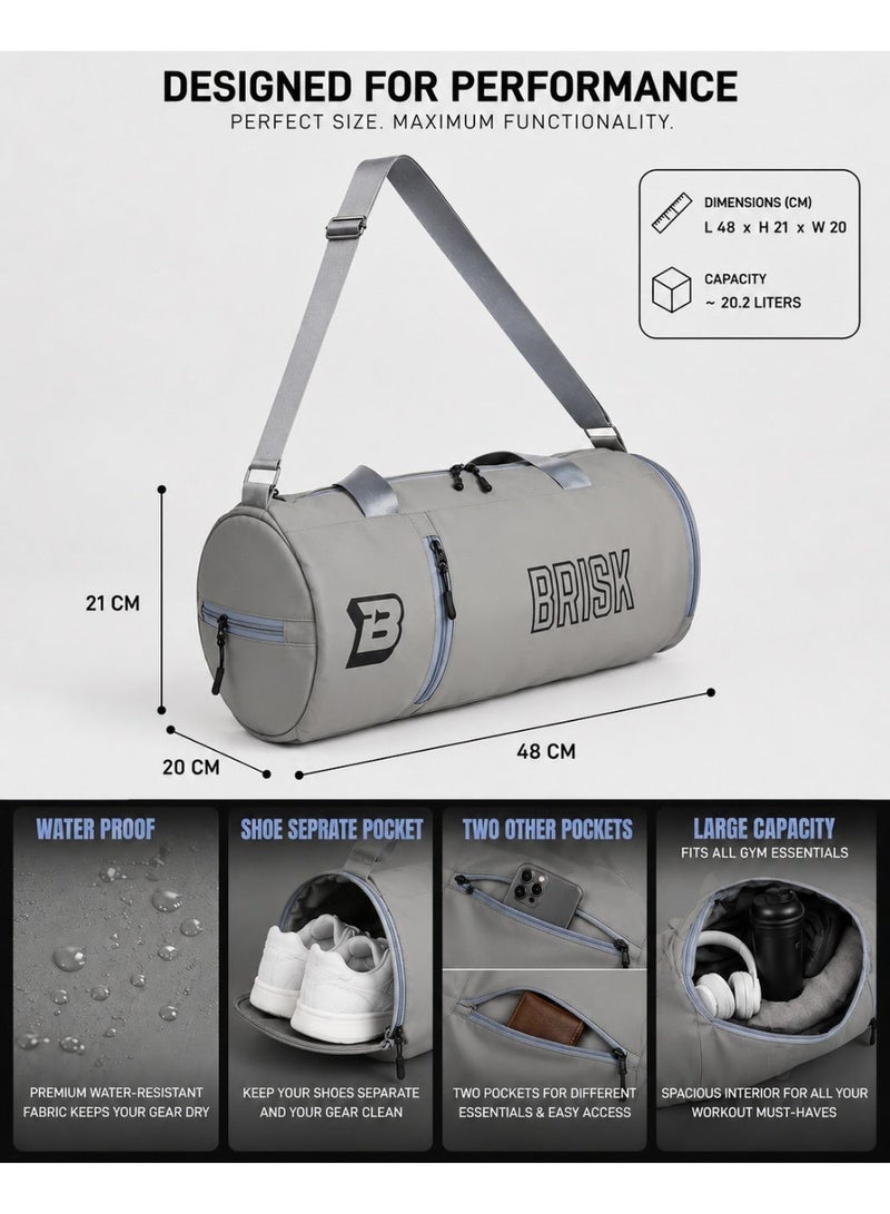 BRISK Unisex Waterproof Gym Duffel Bag – Stylish Printed Design, Perfect For Sports & Travel - Image 2