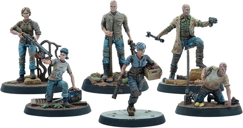 Modiphius Entertainment Fallout Wasteland Warfare: Survivors - Ghoul Settlers (The Slog) - 6 Unpainted Resin Miniatures, includes Scenic Bases, 32MM Scale Figures, Roleplaying Game Minifigures - Image 2