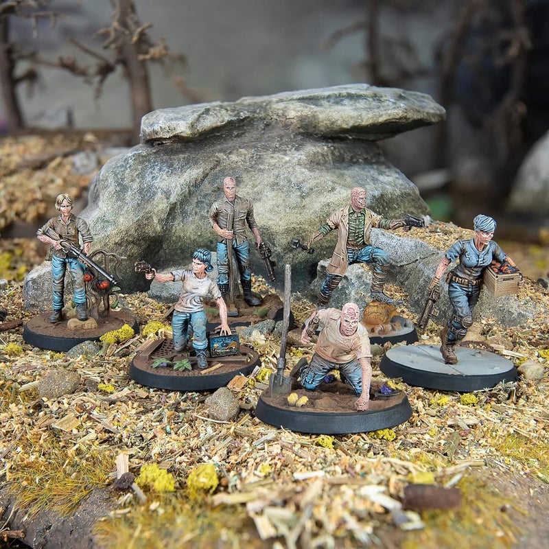 Modiphius Entertainment Fallout Wasteland Warfare: Survivors - Ghoul Settlers (The Slog) - 6 Unpainted Resin Miniatures, includes Scenic Bases, 32MM Scale Figures, Roleplaying Game Minifigures - Image 3