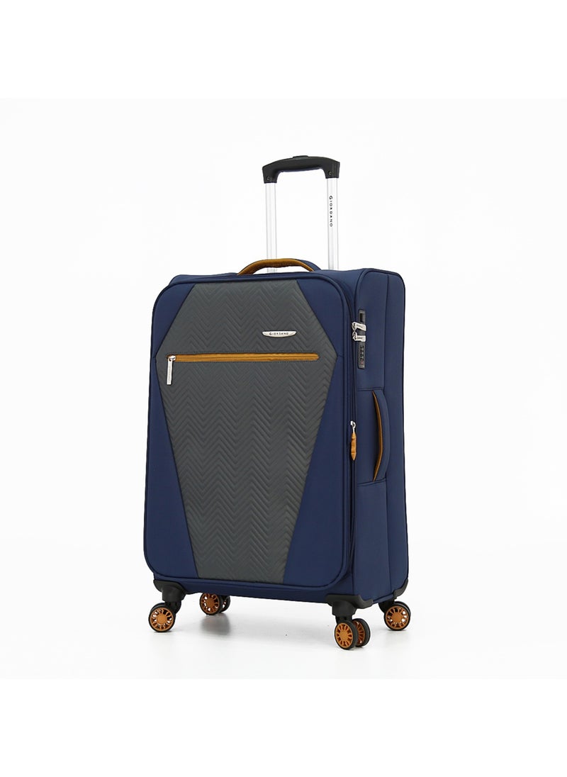 GIORDANO Giordano Softside Luggage Trolley Bag 3 Pieces set,Blue (S-20,M-24,L-28 Inch)  - Image 2