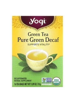 Yogi Tea Yogi Tea, Green Tea Pure Green, Decaf, 16 Tea Bags, 1.09 oz (31 g)  - Image 1