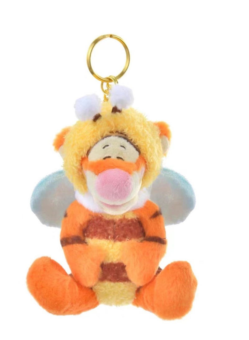 (15cm Bee Tigger) Cute Bee Family Dress Up Series Plush Toy Keychain Backpack Decoration  - Image 1