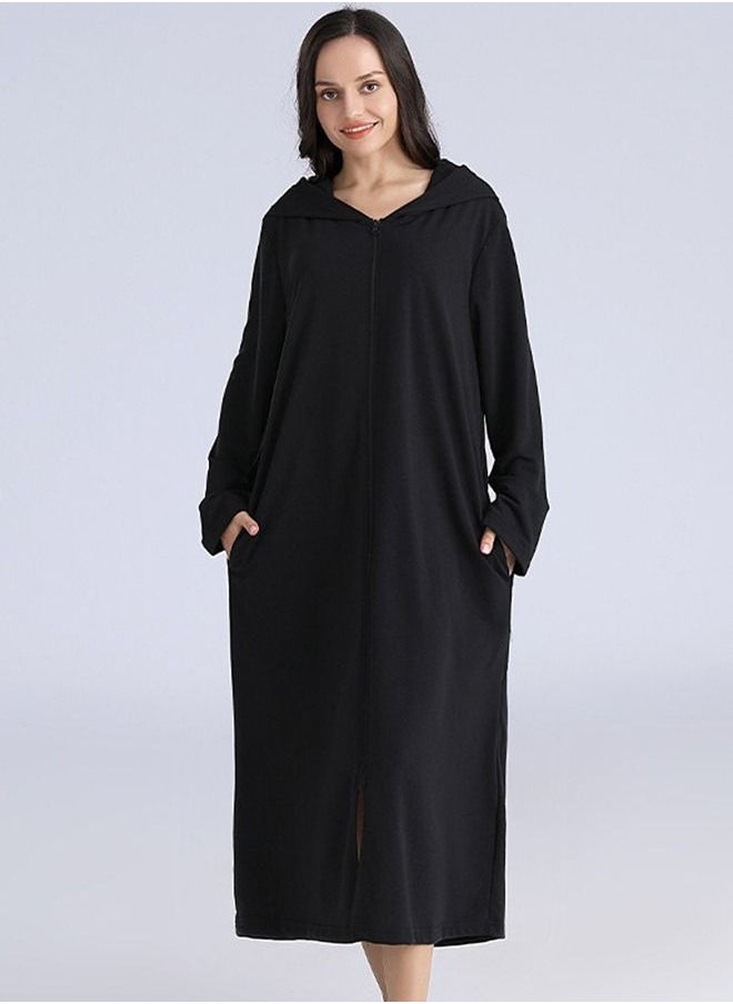 Long zip-up bathrobe with hood, perfect for vacations by the sea, and beach vacations - pzsku/Z4DAA83EB730757E652AAZ/45/_/1671181962/cc679bc1-006d-4234-acfc-1af370f065ab