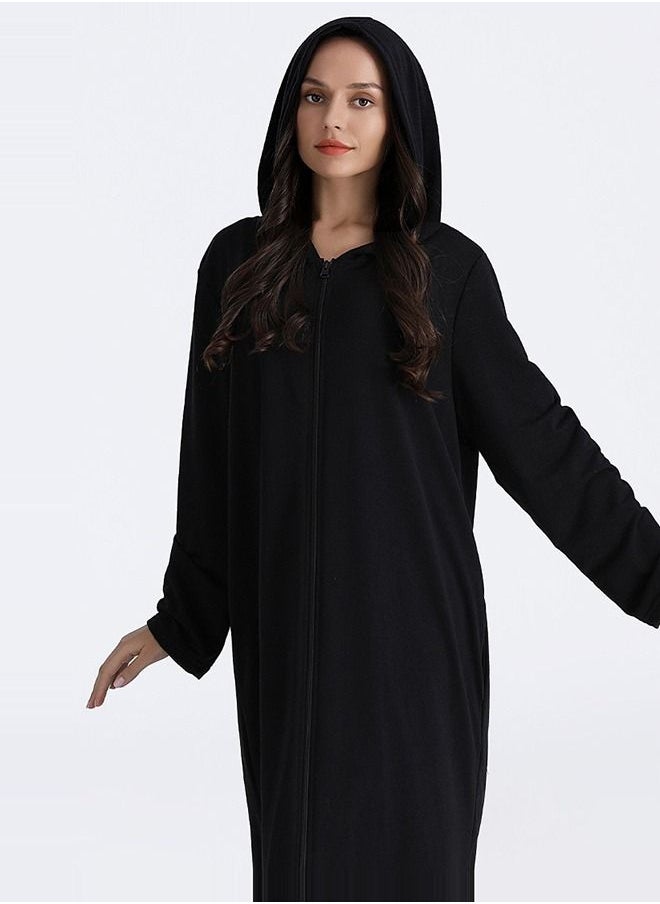 Long zip-up bathrobe with hood, perfect for vacations by the sea, and beach vacations - pzsku/Z4DAA83EB730757E652AAZ/45/_/1671181962/cc903dff-4eb0-4fb8-85d6-c9dbdb91a481