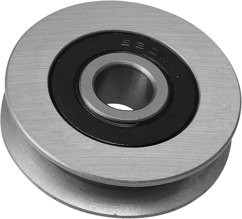 CNBTR Iron Bearing Steel Cable Pulley U-Shape Groove Wheel 12x50x13mm Bearing Idler Pulley Load-Bearing 512KG for Industry Equipment - Image 1