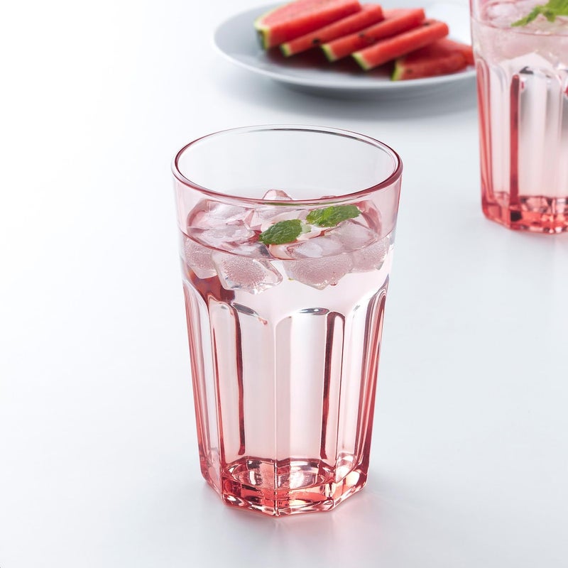 BS Case Ikeaa Pokal Pink Glass Tumbler 35 cl 12 oz Set of 4 - Image 4