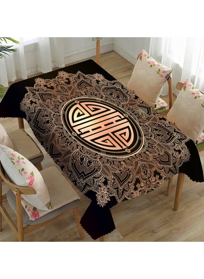 Anna Rectangular Waterproof and Oilproof Printed Tablecloth - Decorative Fabric - Image 1