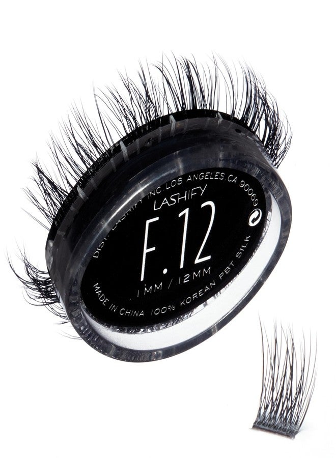 Lashify Fluffy 12mm Gossamer Eyelash Extensions Refill, Black, Easy DIY False Lashes To Add Fullness and Dimension - Image 1
