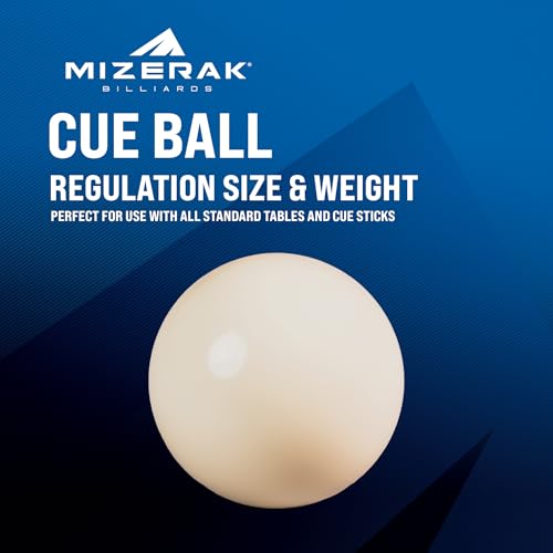 Mizerak Replacement Cue Ball – Regulation Size & Weight – Durable, Scratch-Resistant – Standard Pool Table Cue Ball - Image 2