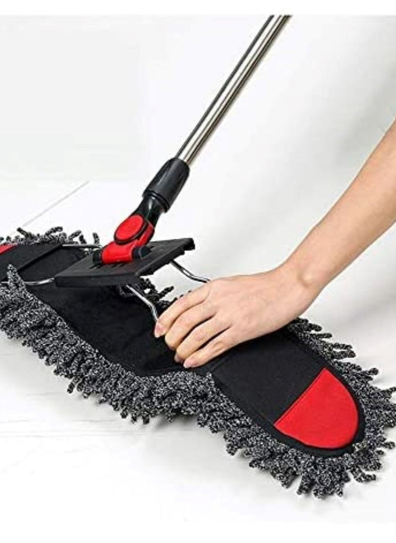 ALMUFARREJ - Duster Flat Mop With Cotton Cloth With Handle Size 70 cm - Image 1