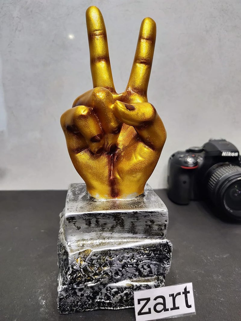 zart New Decorative Victory Sign Showpiece Collectible Figurines for Home Dcor Decoration Item 23 cm X 88 cmC