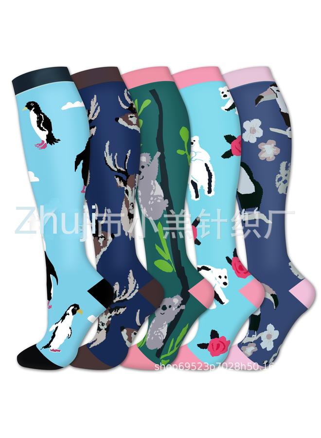 Bluejw Exclusive For New Combination Sports Pressure Socks Outdoor Mountaineering Riding High Elastic Compression Socks Calf Socks  - Image 4