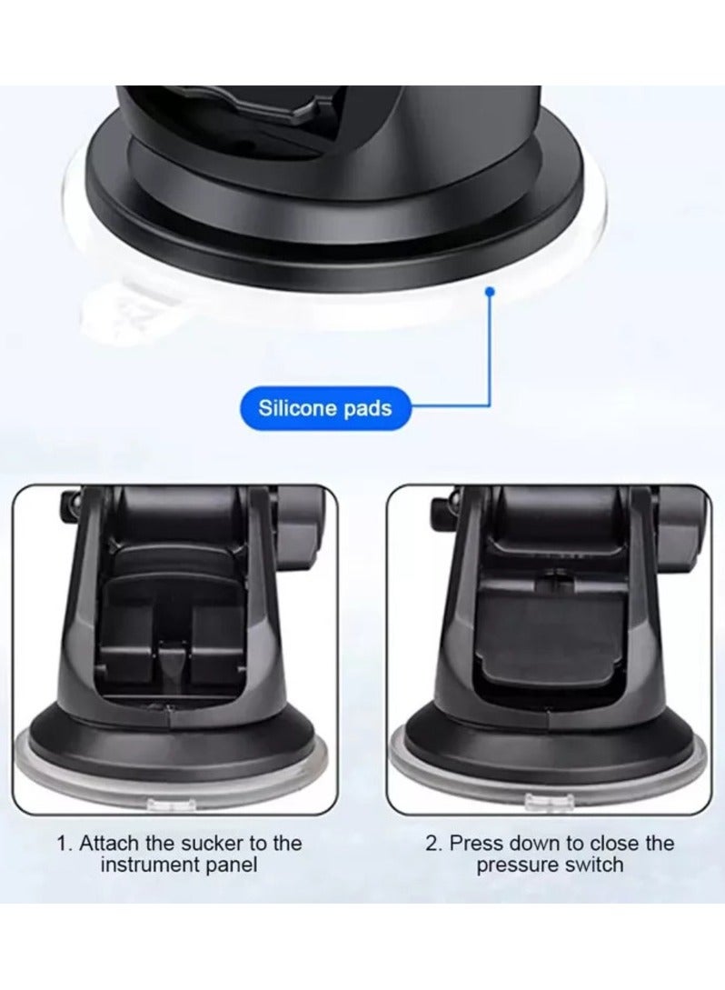 Earldom Suction Cup Car Holder  Adjustable 360 Degree Rotation Car Holder Stand Compatible With All Mobiles - Image 3