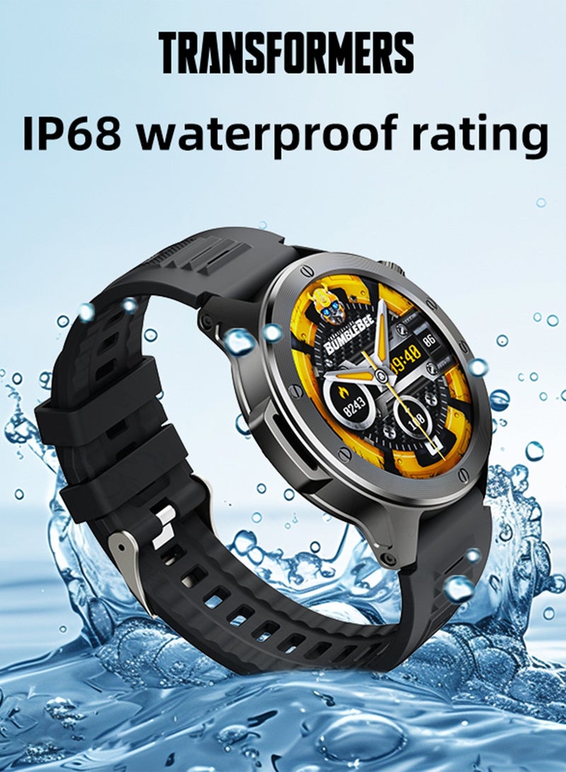 TRANSFORMERS TF-H09 Fitness Smart Watch with Advanced Health Tracking, 1.39” TFT Screen, IP68 Waterproof, 290mAh Battery, Bluetooth Call & Message Notifications, and Multi-Sport Modes for Android & iOS Compatibility - Grey - Image 2