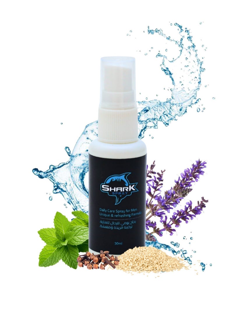 Shark Men's Freshness and Care Spray with a Unique Formula – 30ml - Image 3