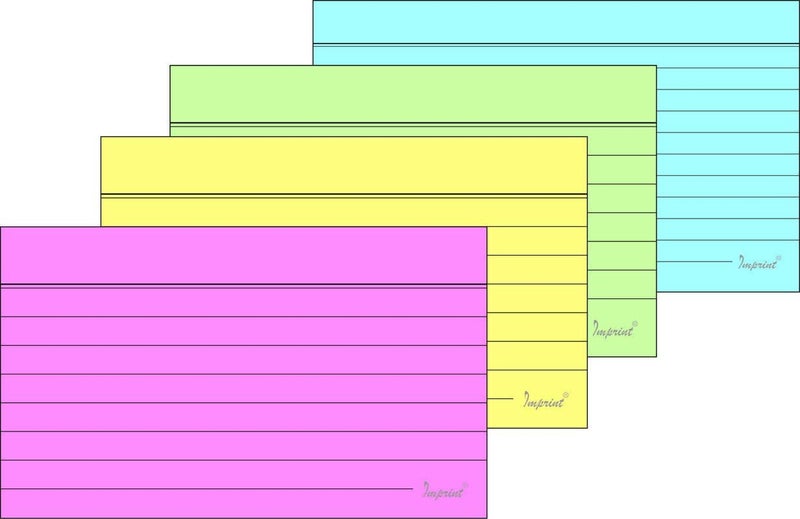 Imprint Ruled Index Cards | 3x5-Inch | 200 Cards| Assorted Light Colors - Image 4